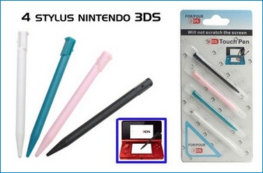 Stylus Touch Pen for Nintendo 3DS. 4 Colours